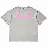 The Bank Holiday Tee Light Grey Hot Pink available online with global shipping, and in PAM Stores Melbourne and Sydney.