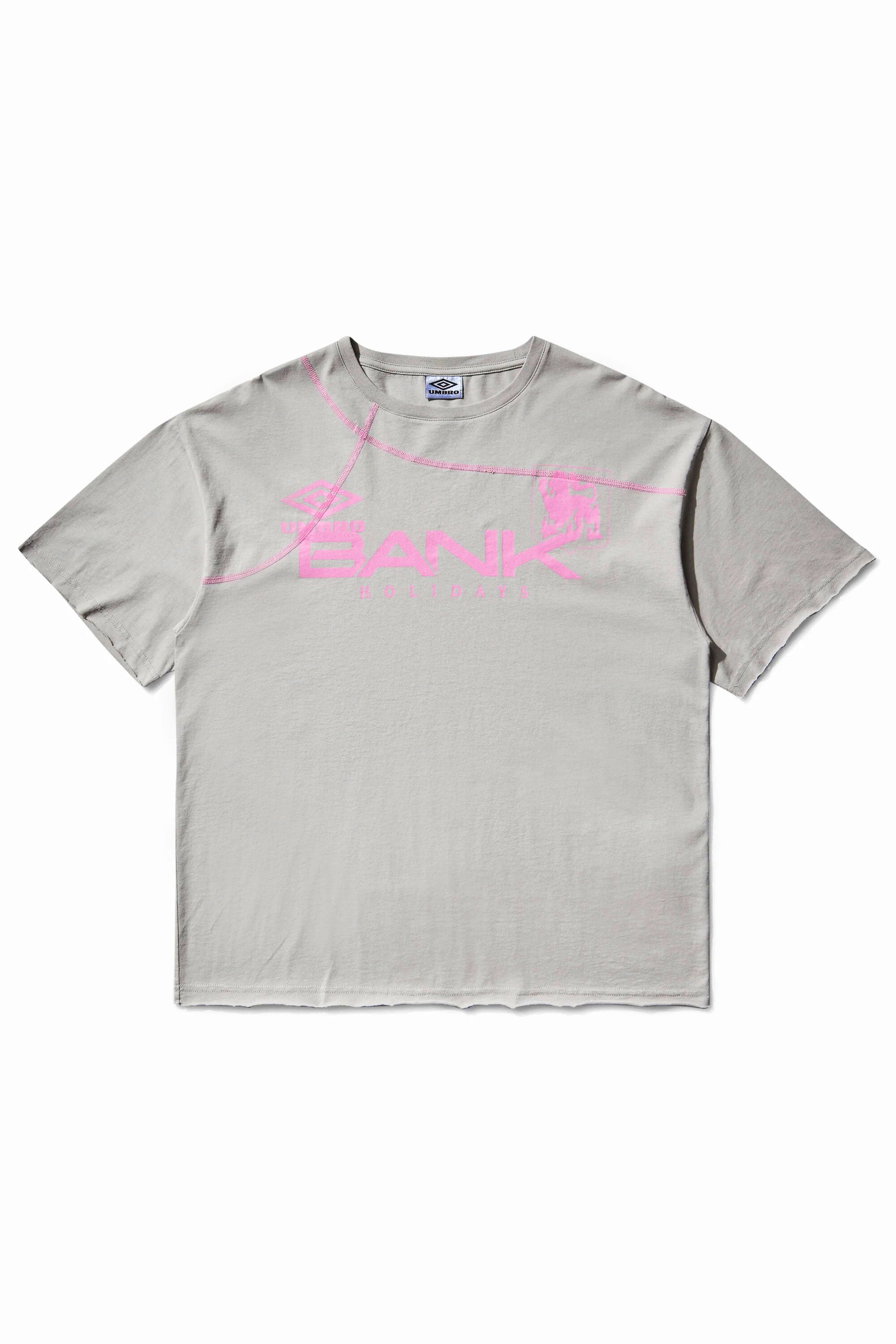 The Bank Holiday Tee Light Grey Hot Pink available online with global shipping, and in PAM Stores Melbourne and Sydney.