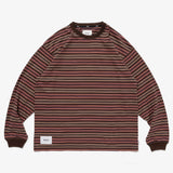 BDY 01 LS STRIPE TEE BROWN
