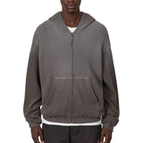 The Bee Sun Faded Organic Waffle Zip Up Hoodie Graphite available online with global shipping, and in PAM Stores Melbourne and Sydney.