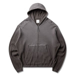 The Bee Sun Faded Organic Waffle Zip Up Hoodie Graphite available online with global shipping, and in PAM Stores Melbourne and Sydney.