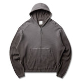 The Bee Sun Faded Organic Waffle Zip Up Hoodie Graphite available online with global shipping, and in PAM Stores Melbourne and Sydney.