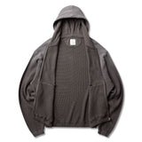 The Bee Sun Faded Organic Waffle Zip Up Hoodie Graphite available online with global shipping, and in PAM Stores Melbourne and Sydney.
