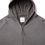 The Bee Sun Faded Organic Waffle Zip Up Hoodie Graphite available online with global shipping, and in PAM Stores Melbourne and Sydney.