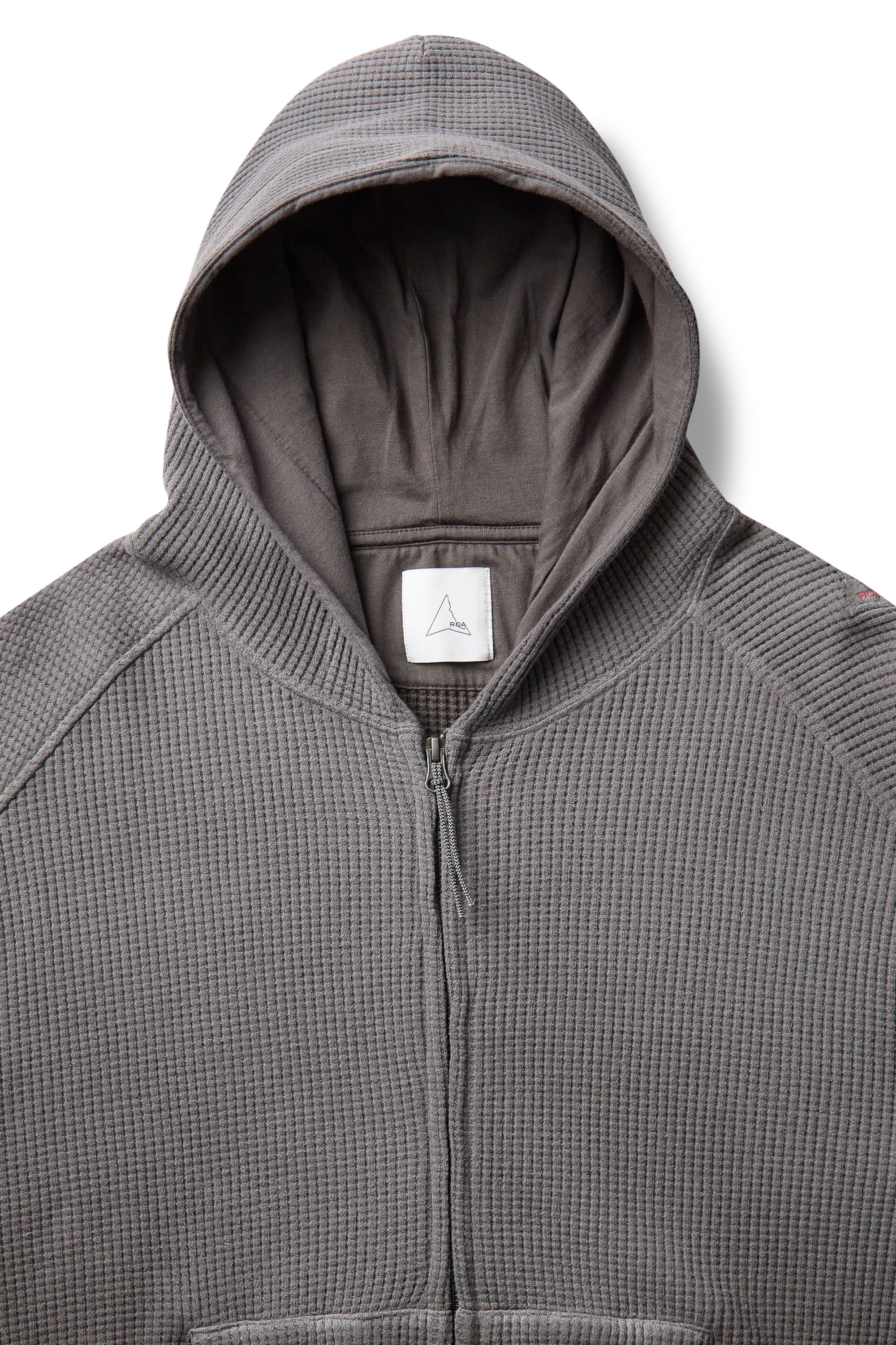 The Bee Sun Faded Organic Waffle Zip Up Hoodie Graphite available online with global shipping, and in PAM Stores Melbourne and Sydney.