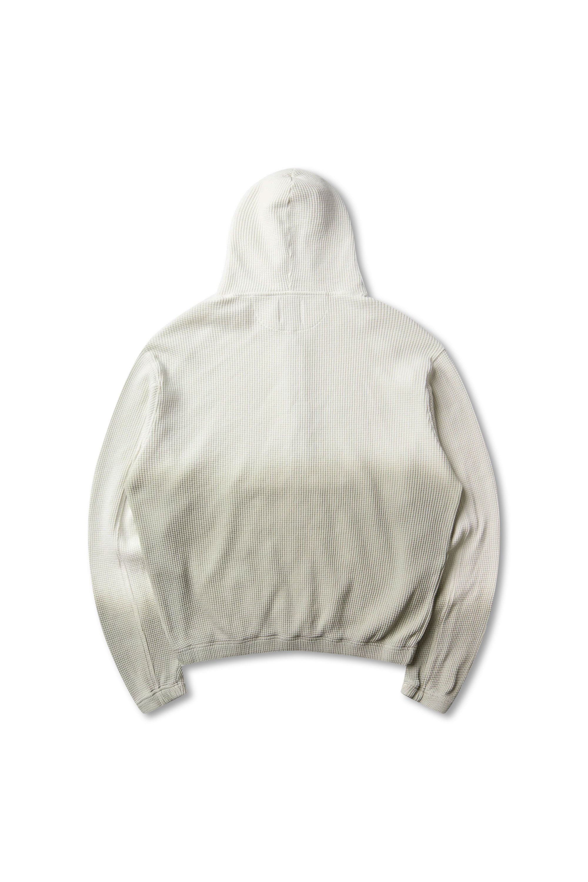 The Bee Sun Faded Organic Waffle Zip Up Hoodie Dirty White available online with global shipping, and in PAM Stores Melbourne and Sydney.