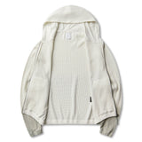 The Bee Sun Faded Organic Waffle Zip Up Hoodie Dirty White available online with global shipping, and in PAM Stores Melbourne and Sydney.