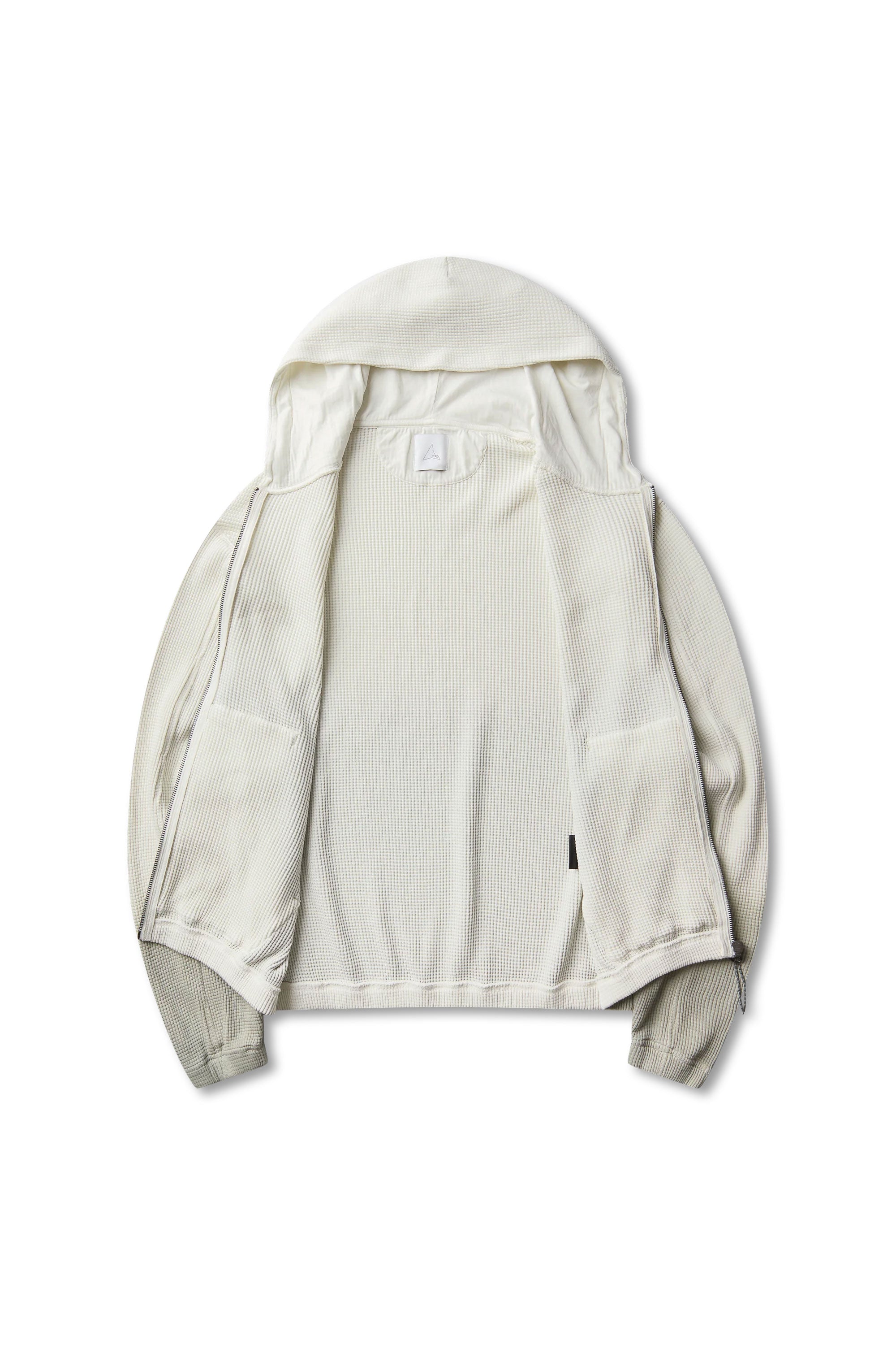 The Bee Sun Faded Organic Waffle Zip Up Hoodie Dirty White available online with global shipping, and in PAM Stores Melbourne and Sydney.