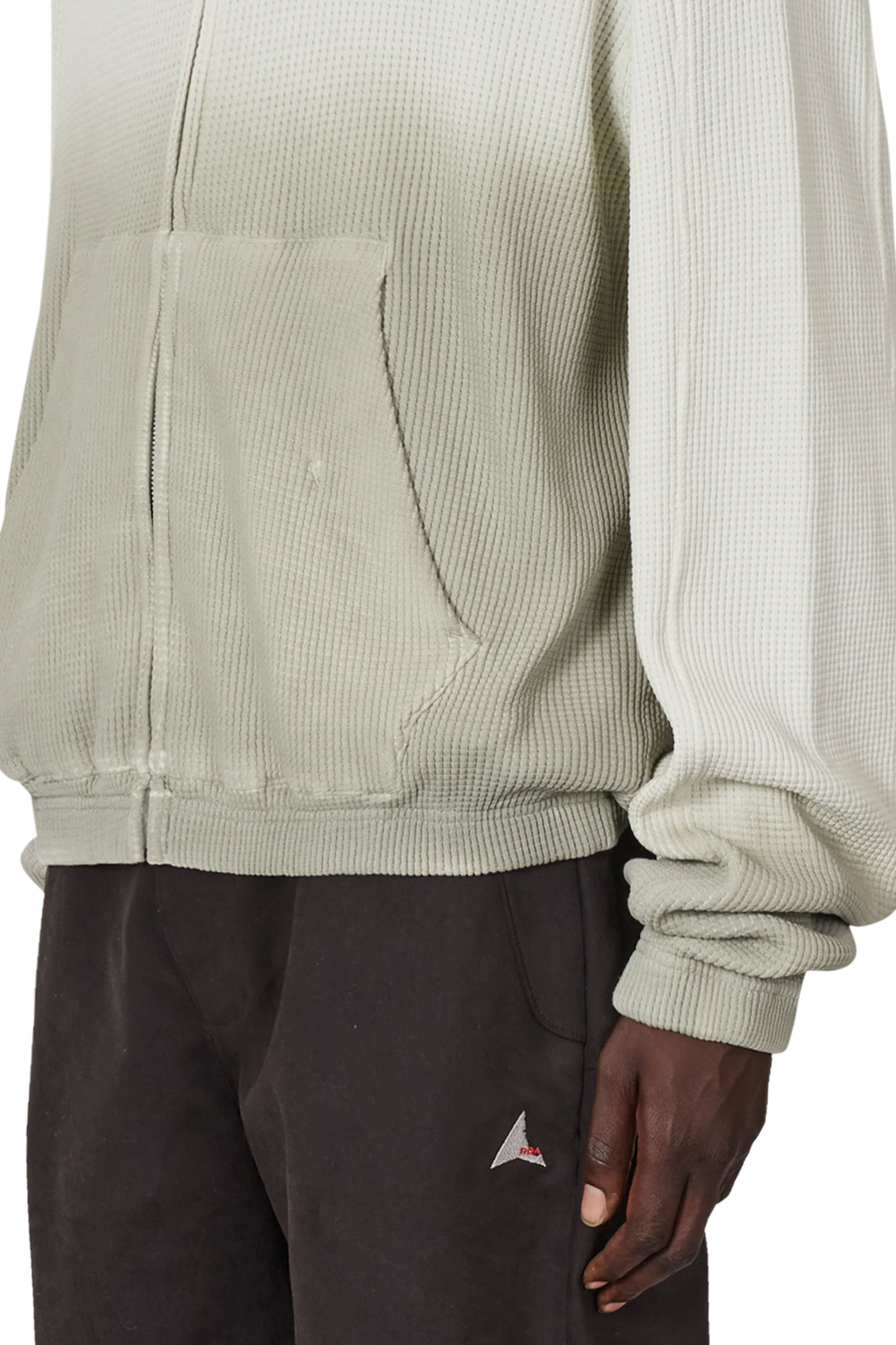 The Bee Sun Faded Organic Waffle Zip Up Hoodie Dirty White available online with global shipping, and in PAM Stores Melbourne and Sydney.
