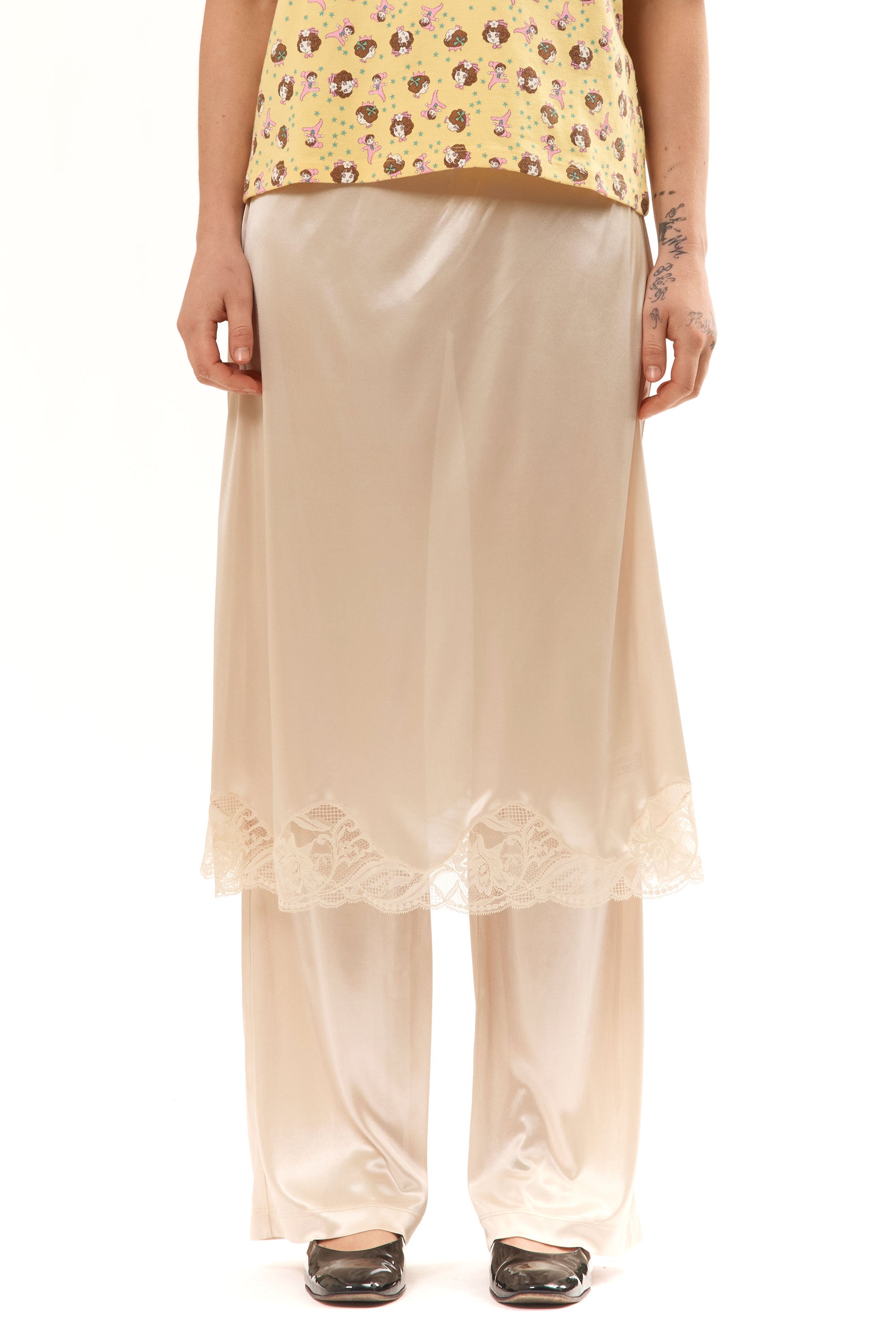 The BEIGE LINGERIE TROUSER available online with global shipping, and in PAM Stores Melbourne and Sydney.