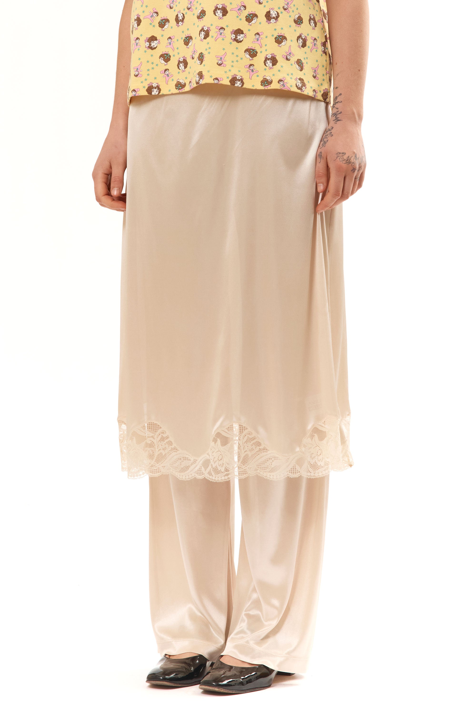 The BEIGE LINGERIE TROUSER available online with global shipping, and in PAM Stores Melbourne and Sydney.