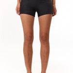 The Floral Bike Short Black Dark Purple available online with global shipping, and in PAM Stores Melbourne and Sydney.