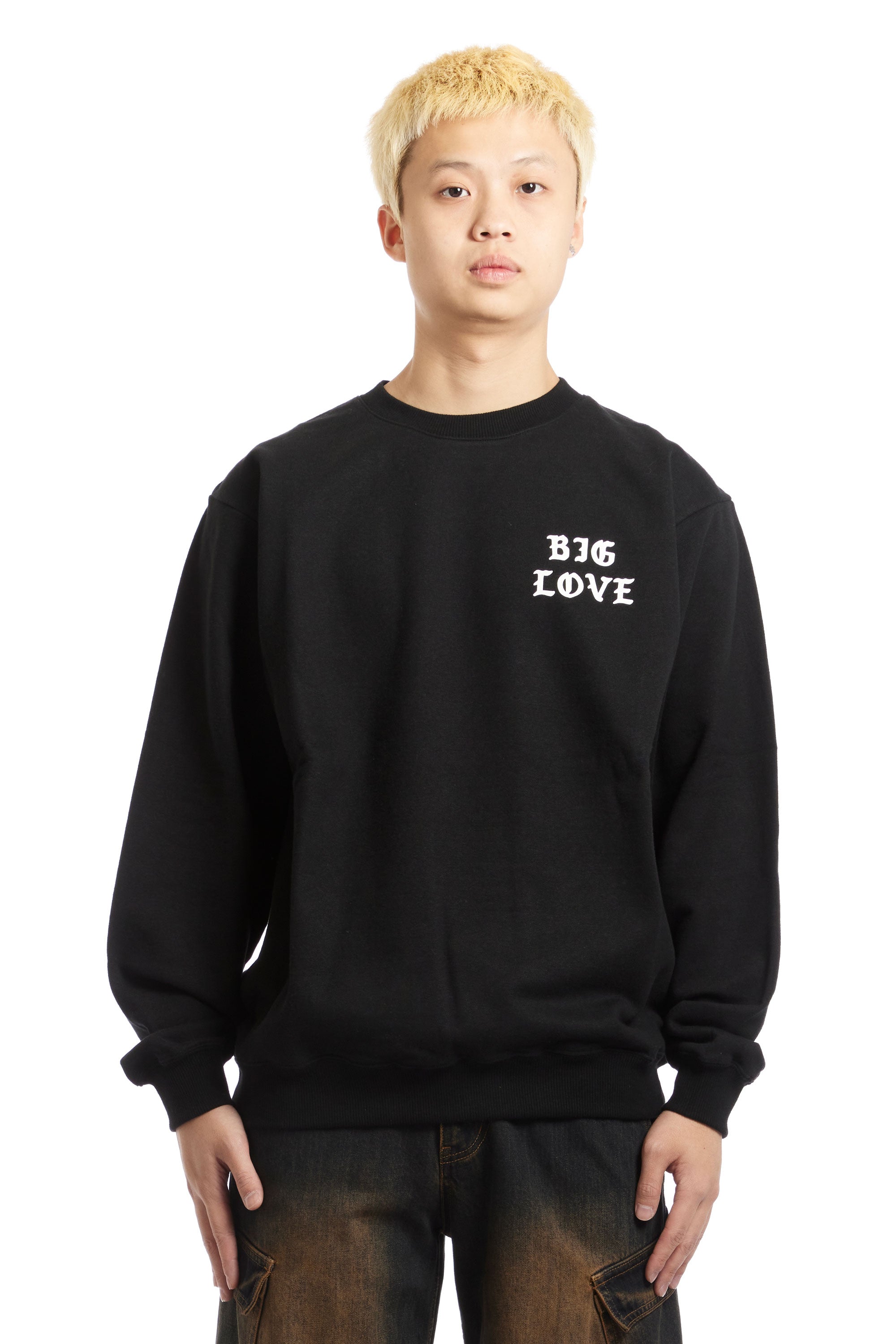 The BIG LOVE RECORDS - BLACK CLASSIC SWEATSHIRT  available online with global shipping, and in PAM Stores Melbourne and Sydney.