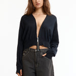 The SLAB GAUZE KNIT BOLERO BLACK available online with global shipping, and in PAM Stores Melbourne and Sydney.