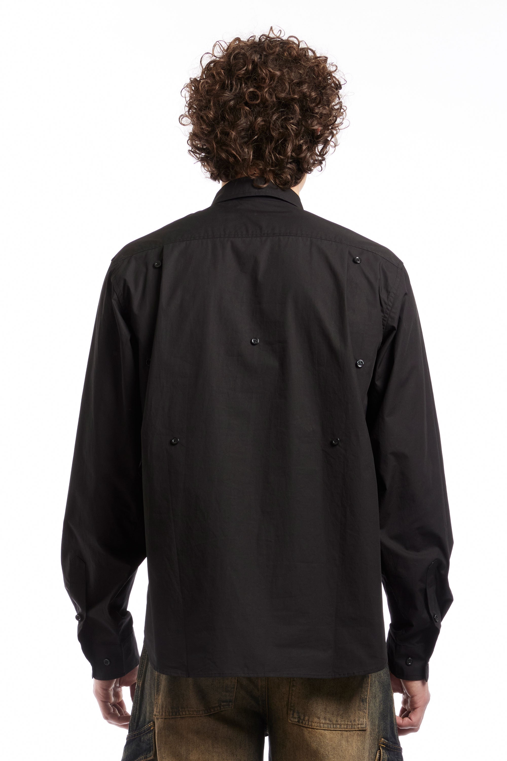 The Angel99 Button Up L-S Shirt Black  available online with global shipping, and in PAM Stores Melbourne and Sydney.