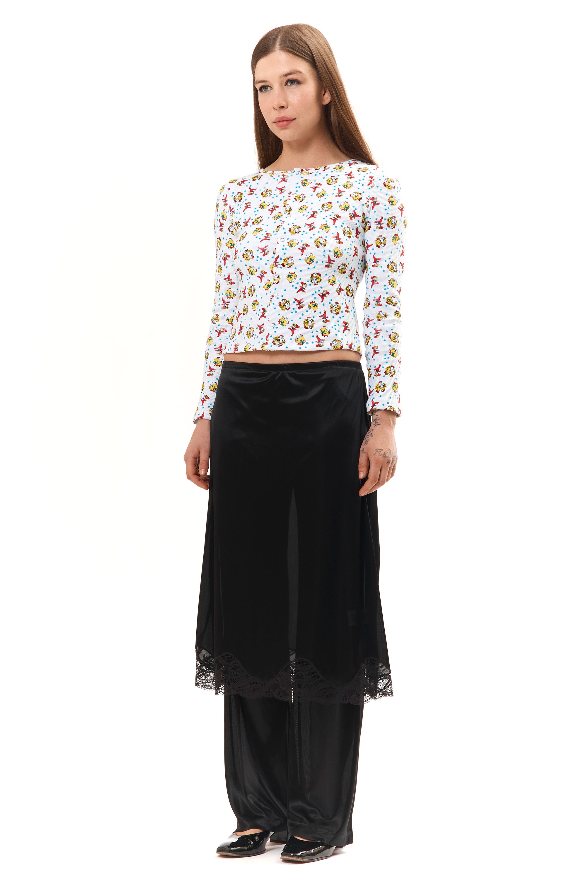 The BLACK LINGERIE TROUSER available online with global shipping, and in PAM Stores Melbourne and Sydney.