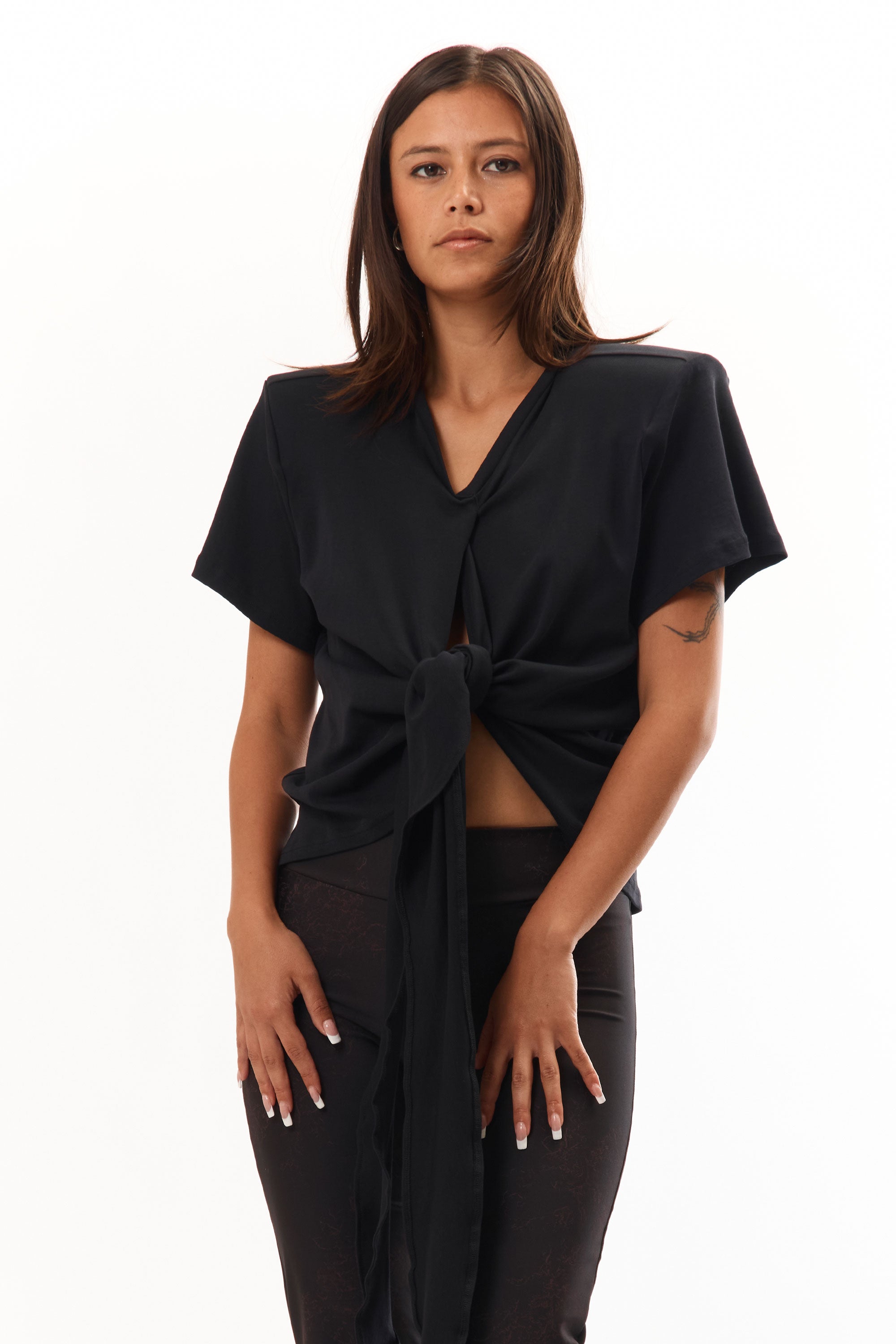 The Scrunch Tie T-Shirt Black available online with global shipping, and in PAM Stores Melbourne and Sydney.