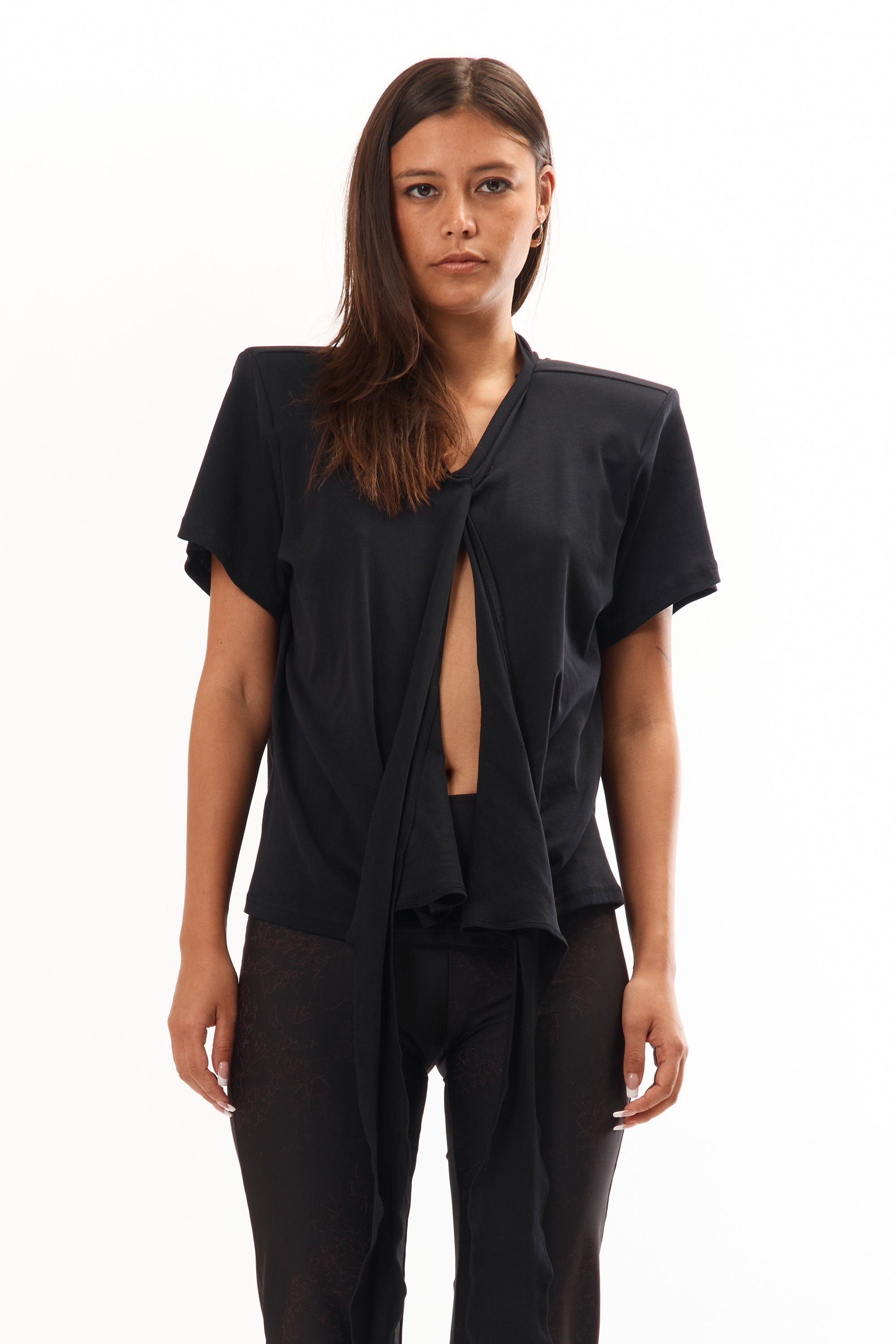 The Scrunch Tie T-Shirt Black available online with global shipping, and in PAM Stores Melbourne and Sydney.