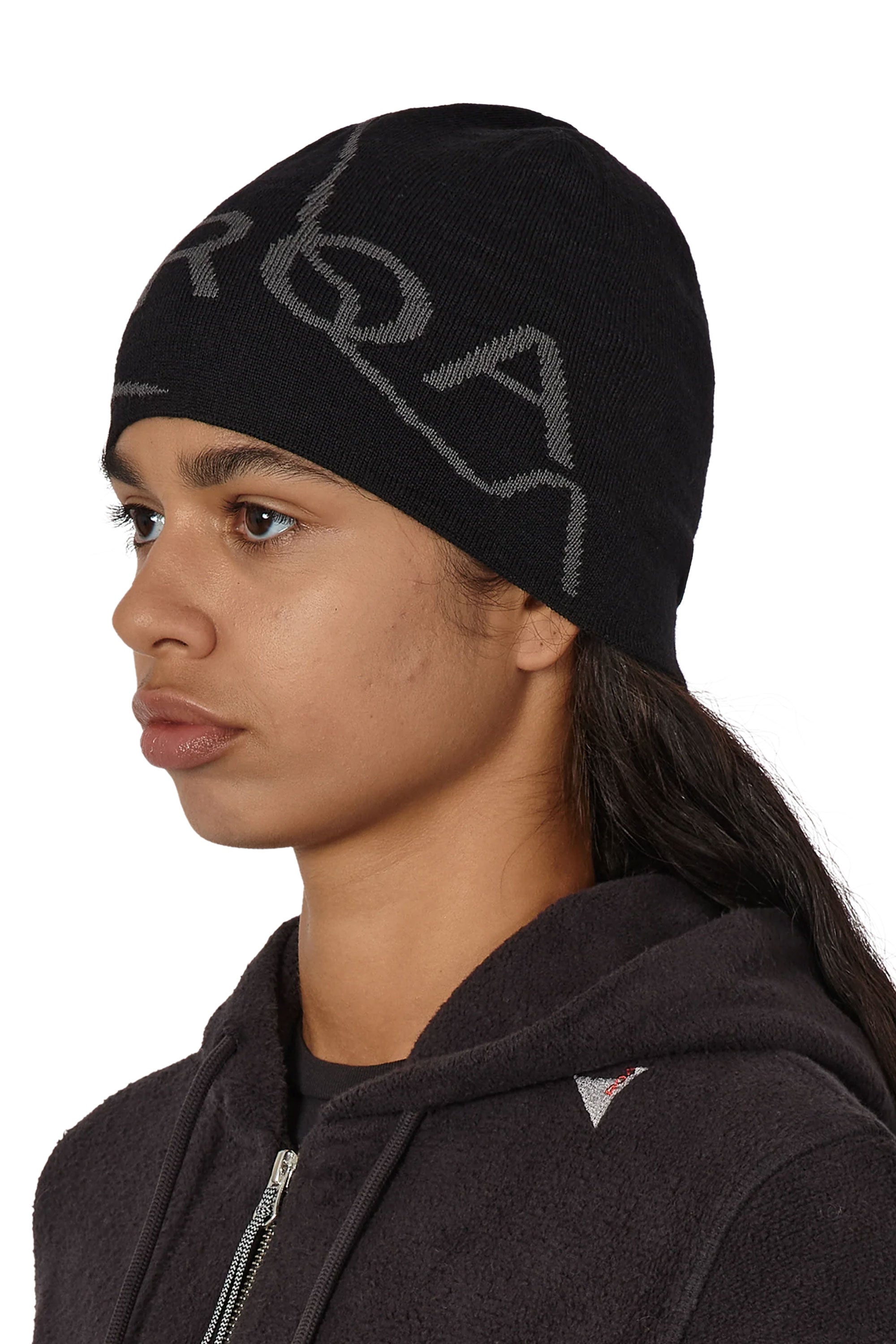The Logo Wool Beanie Deep Black available online with global shipping, and in PAM Stores Melbourne and Sydney.