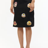 LENTICULAR QUEREMOS PASTELES TARTLETTE PATCHWORK MIDI SKIRT