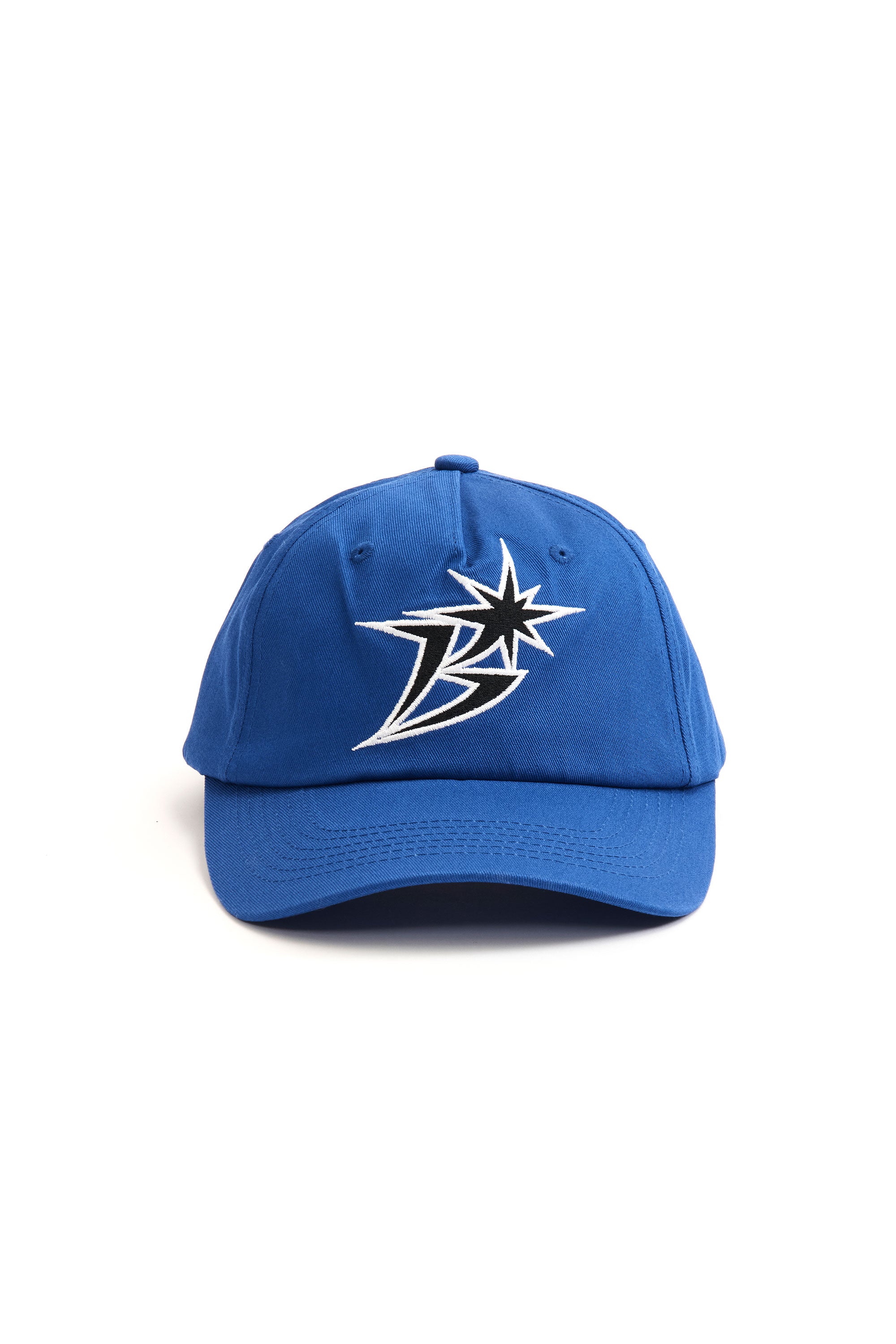 The B Logo 5-Panel Cap Blue available online with global shipping, and in PAM Stores Melbourne and Sydney.
