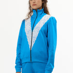 The BLUE LACE TRACKSUIT JACKET available online with global shipping, and in PAM Stores Melbourne and Sydney.
