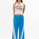 The BLUE LACE TRACKSUIT TROUSERS available online with global shipping, and in PAM Stores Melbourne and Sydney.