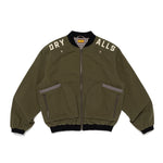 The BOMBER JACKET OLIVE DRAB available online with global shipping, and in PAM Stores Melbourne and Sydney.