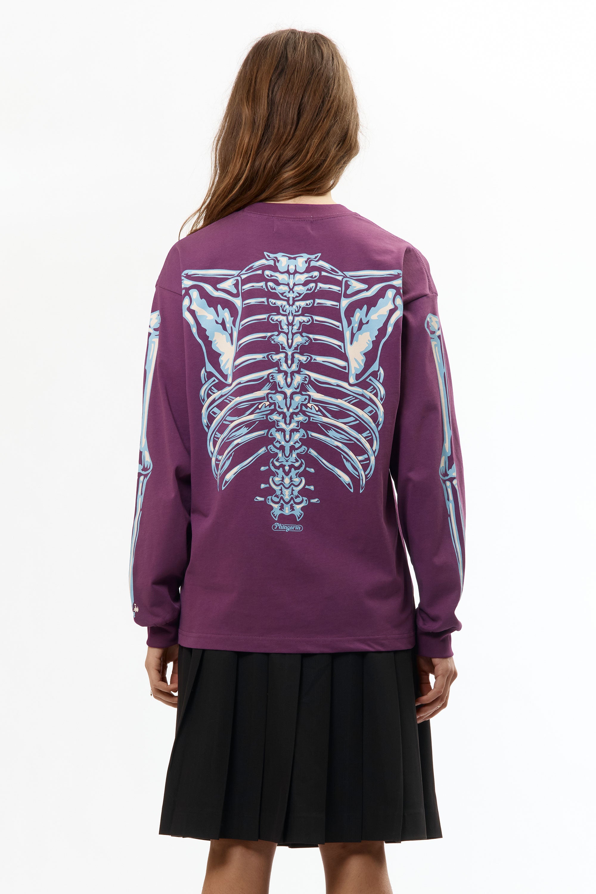 The BONES L/S TEE PURPLE available online with global shipping, and in PAM Stores Melbourne and Sydney.