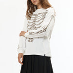 The BONES L/S TEE WHITE available online with global shipping, and in PAM Stores Melbourne and Sydney.