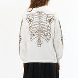 The BONES L/S TEE WHITE available online with global shipping, and in PAM Stores Melbourne and Sydney.