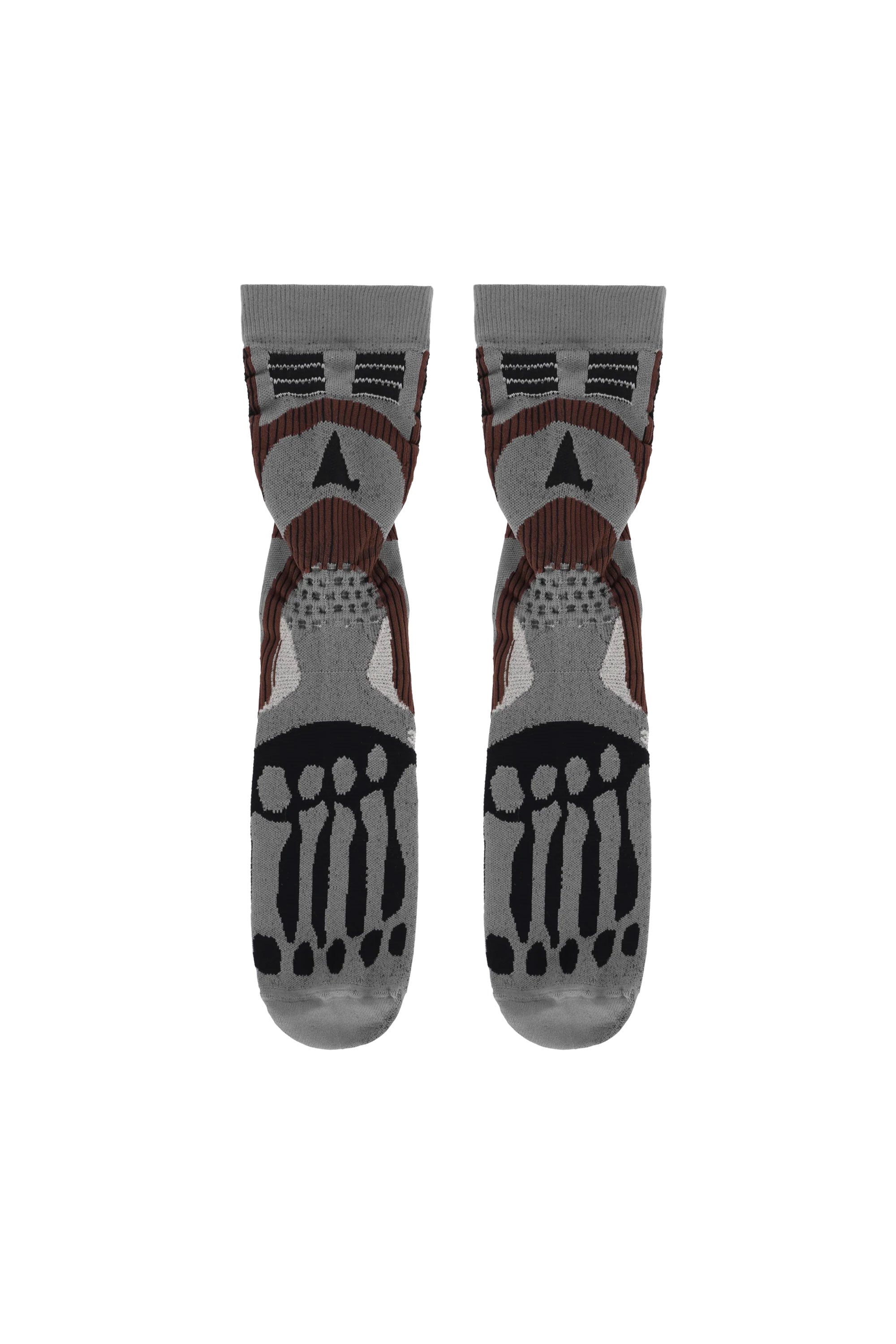 The ROA - BONES SOCKS DARK BROWN  available online with global shipping, and in PAM Stores Melbourne and Sydney.