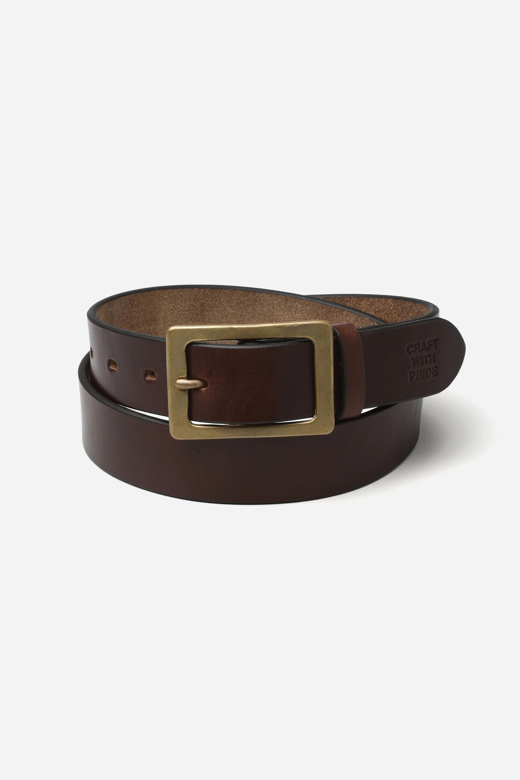 The SS26 NH LEATHER BELT BROWN available online with global shipping, and in PAM Stores Melbourne and Sydney.