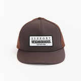 The MESH CAP 1 BROWN available online with global shipping, and in PAM Stores Melbourne and Sydney.
