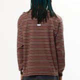 The BDY 01 LS STRIPE TEE BROWN available online with global shipping, and in PAM Stores Melbourne and Sydney.