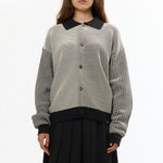 The MULTI KNIT SHIRT JACKET BLACK X WHITE available online with global shipping, and in PAM Stores Melbourne and Sydney.