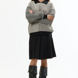 The MULTI KNIT SHIRT JACKET BLACK X WHITE available online with global shipping, and in PAM Stores Melbourne and Sydney.