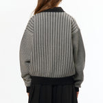 The MULTI KNIT SHIRT JACKET BLACK X WHITE available online with global shipping, and in PAM Stores Melbourne and Sydney.