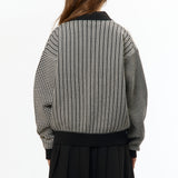 The MULTI KNIT SHIRT JACKET BLACK X WHITE available online with global shipping, and in PAM Stores Melbourne and Sydney.