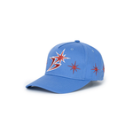 The B Logo Sparkle Structured 5-Panel Cap Cobalt available online with global shipping, and in PAM Stores Melbourne and Sydney.