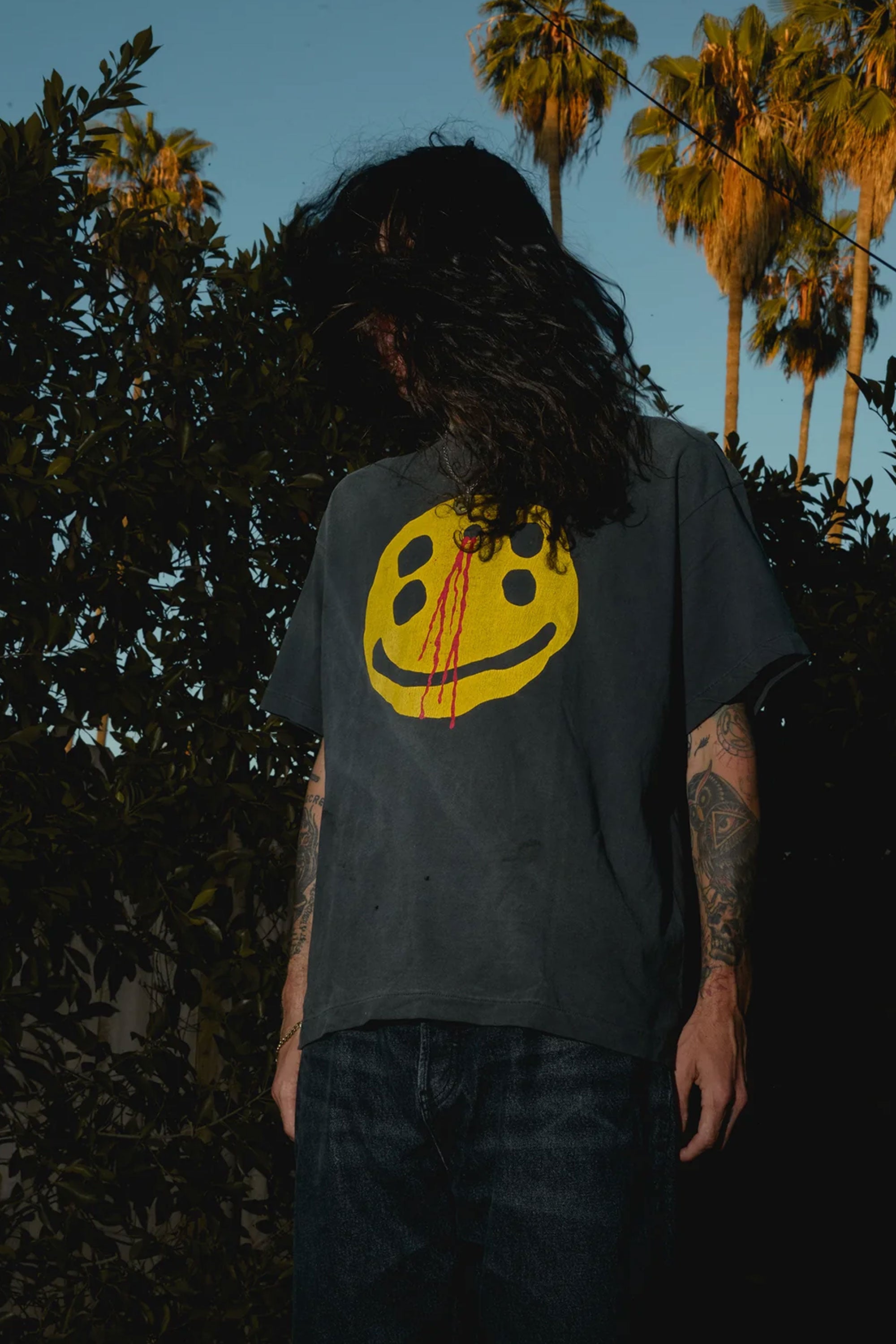 The CACTUS PLANT FLEA MARKET SMILE SS TEE  available online with global shipping, and in PAM Stores Melbourne and Sydney.