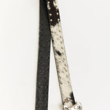 STUDDED COW HIDE BELT WITH BABY CALF BUCKLE