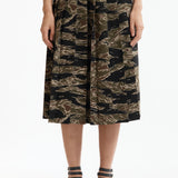 The CAMO PLEATED SKIRT available online with global shipping, and in PAM Stores Melbourne and Sydney.