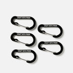 The ALUMINIUM CARABINER (SET OF 5) BLACK available online with global shipping, and in PAM Stores Melbourne and Sydney.