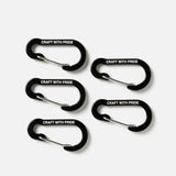 The ALUMINIUM CARABINER (SET OF 5) BLACK available online with global shipping, and in PAM Stores Melbourne and Sydney.