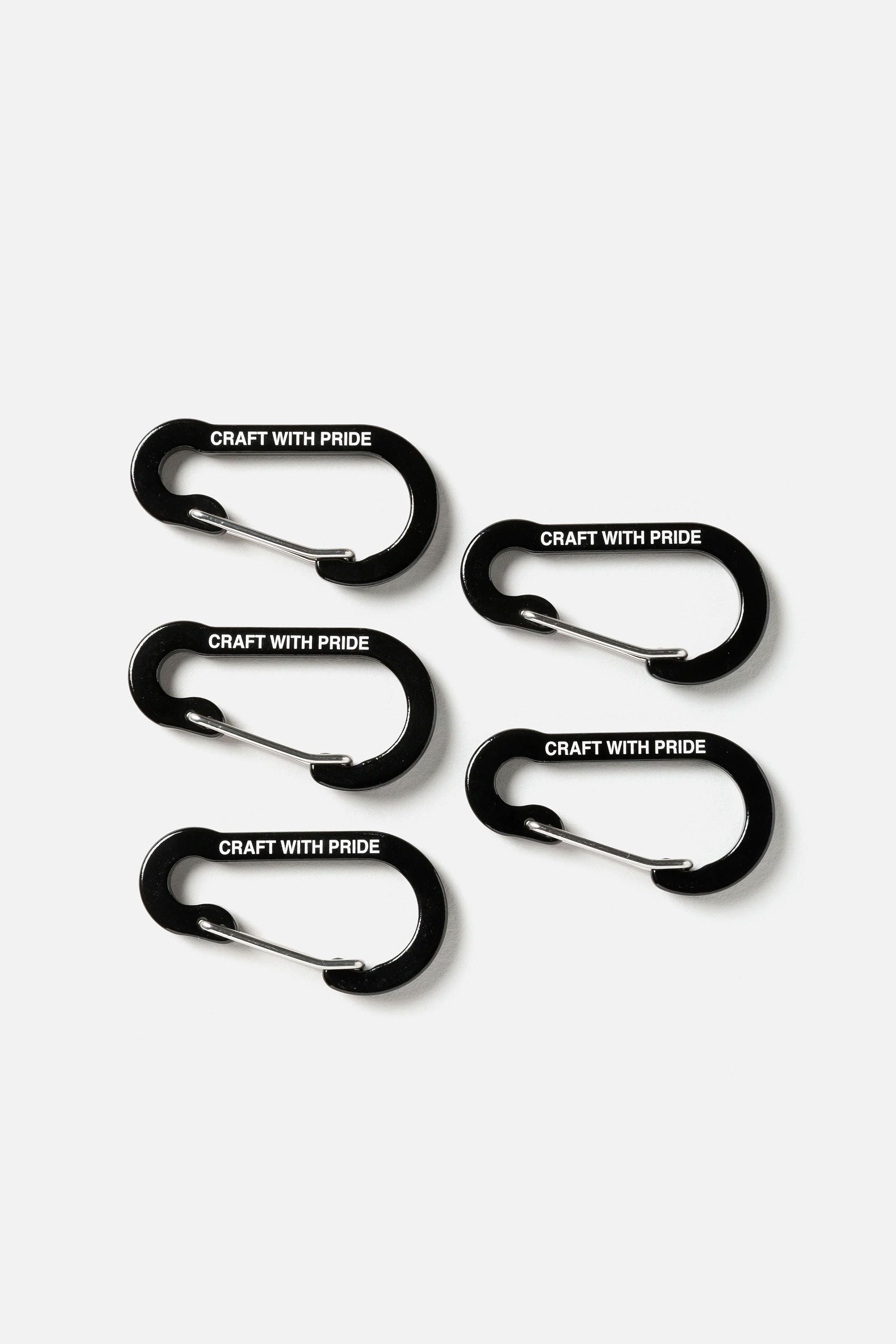 The ALUMINIUM CARABINER (SET OF 5) BLACK available online with global shipping, and in PAM Stores Melbourne and Sydney.