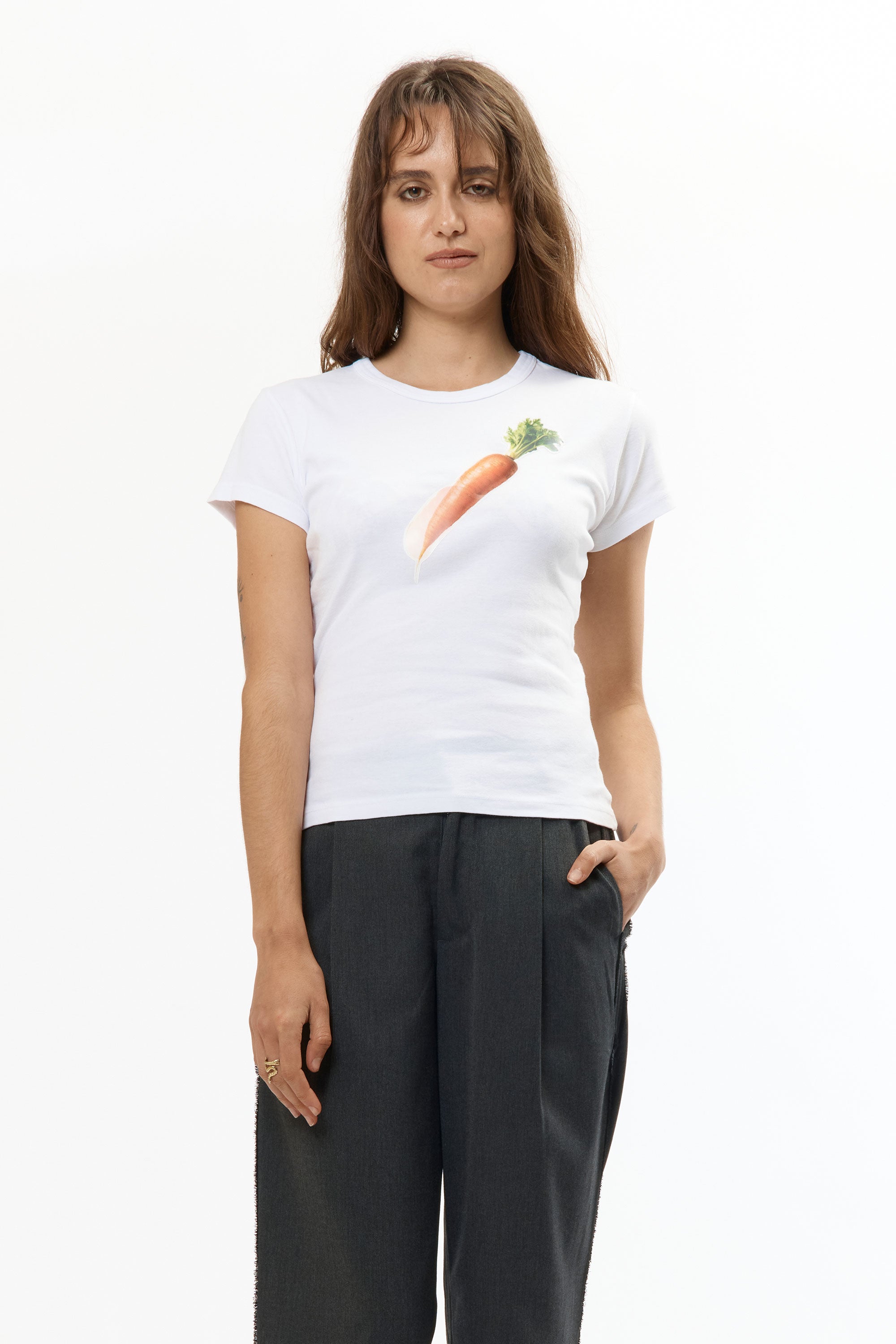 The CARROT PATCH BB TEE available online with global shipping, and in PAM Stores Melbourne and Sydney.