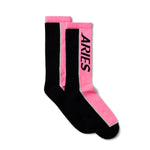 The ARIES - SS24 CREDIT CARD SOCK PINK available online with global shipping, and in PAM Stores Melbourne and Sydney.