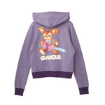 The CHAINSAW BUNNY Cropped Hoodie Purple available online with global shipping, and in PAM Stores Melbourne and Sydney.