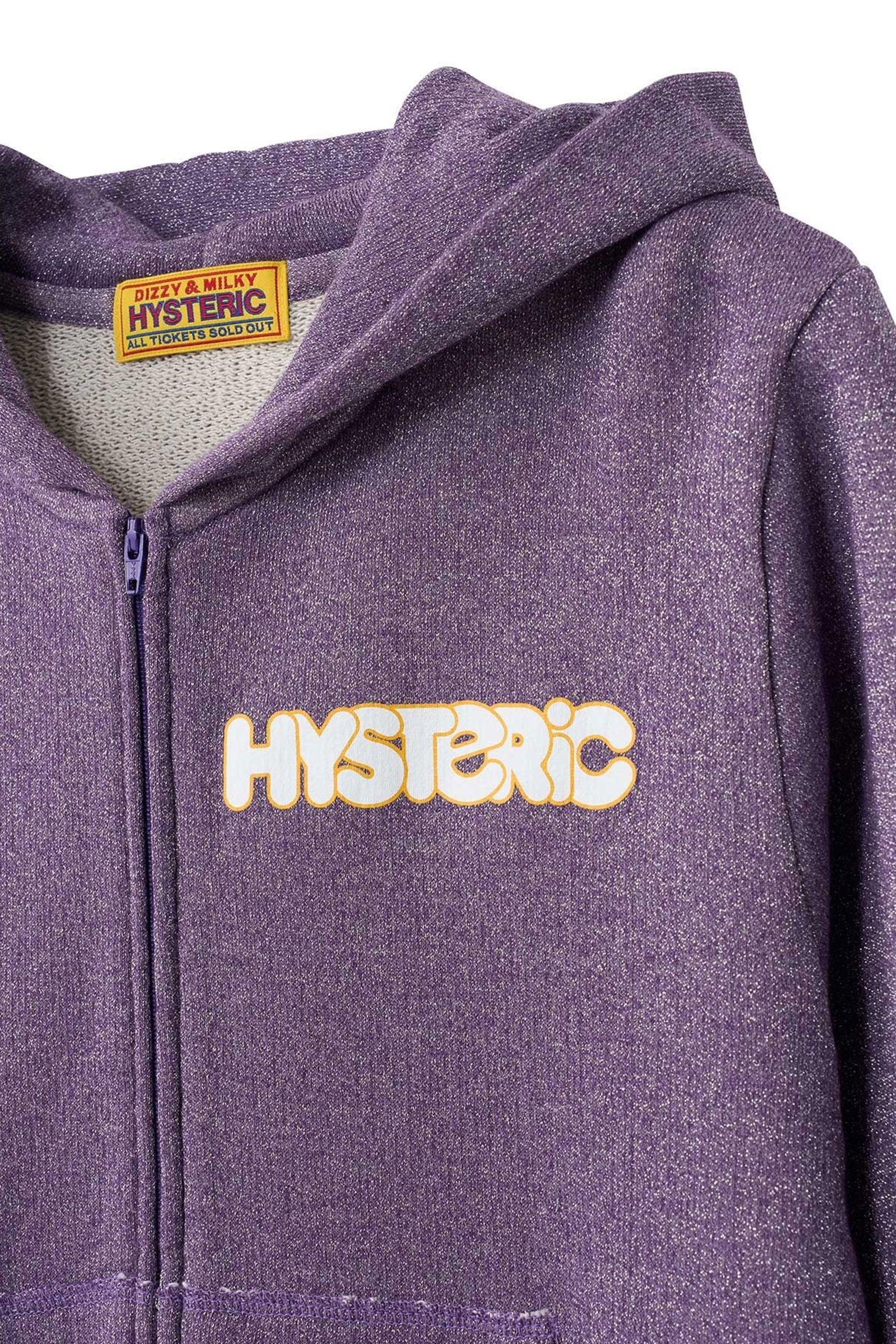 The CHAINSAW BUNNY Cropped Hoodie Purple available online with global shipping, and in PAM Stores Melbourne and Sydney.